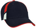 FRONT VIEW OF BASEBALL CAP NAVY/RED/WHITE